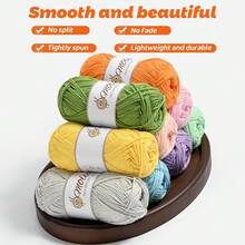 Soft 5-Ply Milk Cotton Yarn For Crocheting, Fluffy Baby Yarn For Amigurumi, Socks, Clothes, And Puzzles, 131 Yards, 1.76 Oz, Deep Pink - 1 - 查看 6