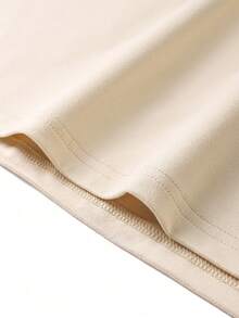 男士休闲百搭简约印花短袖T恤 - 杏色 - 查看 5