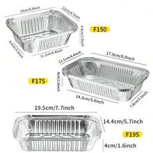 10 Stück Aluminiumfolie Behälter mit Deckeln, Einweg-Aluminiumfolie Lebensmittelbehälter, für Partys, Camping, Backen, Heißluftfritteuse, Küchenutensilien, Camping-Grundausstattung, Haushaltsbedarf, rechteckige Aluminiumfolie Behälter, ideal zum Kochen, Erwärmen, Aufbewahren, Backen, Mahlzeitenplanung, Backzubehör, Küchengeräte, Küchenutensilien, Küchenausstattung - A - Übersicht 9