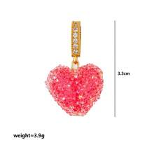 Bộ phụ kiện trang sức tự làm hình ngôi sao và trái tim thuộc dòng Candy Series - Dây chuyền, mặt dây chuyền, bông tai, vật liệu trang trí túi xách, quà tặng ngày Valentine. - Vàng - Xem 16