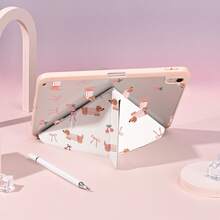 Bear 1pc Cute Dachshund Pattern Tablet Case With Pencil Holder, Multi-Angle Stand Protective Cover, Auto Sleep/Wake,Kawaii Tablet Case Compatible With Pro/Air/Compatible With Samsung Galaxy A9/S9/S7/S10+/Compatible With XIAOMI - Multicolor - View 8