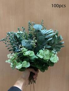 12 片仿真尤加利叶花束 - 包含 4 种颜色（薰衣草色、纯白色、金色、薄荷绿）的逼真绿色植物，塑料仿真尤加利叶，适用于婚礼、家居装饰、圣诞节、情人节和全年各种场合，可用作餐桌摆饰、季节性装饰、装饰枝条、逼真叶片、装饰花茎，适合节日购物者和活动策划者。 - 彩色 - 查看 13