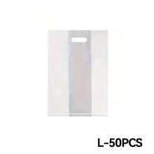 50/100个透明塑料礼品袋，带提手 - 适用于沙拉、蛋糕、披萨、面包、甜点、厨房用品等 - 彩色 - 查看 9