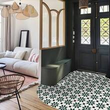 MORCART 20cm X 20cm Peel And Stick Floor Tiles, 20 Pieces Of Self-Adhesive DIY Vinyl Flooring, Suitable For Removable Waterproof Tile Stickers (Dark Green) In Bedrooms, Living Rooms, Bathrooms, Kitchens, And Stairs - 墨綠色 - 查看 8