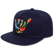 1 szt. czapka typu snapback FAEEDOM, haft na brodzie, modna czapka hip-hopowa w stylu streetwear, swobodna czapka z siateczki na wiosnę i jesień, podróże i plażę - Wielokolorowe - Zobacz 5