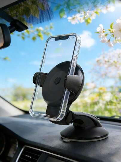 Adjustable Automobile Phone Cradles Multi-Function Car Phone Holder With Telescopic Suction Cup And Universal Air Vent Design Suitable For Sedan SUV And Truck Dashboard Car Navigation Accessory Women's Car Decor For Her For Him Valentine's Day Gift