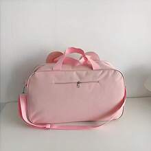 SANRIO 1个3D可爱猫脸印花手提包，粉色、黑色、红色和绿色可选。可拆卸可调节肩带，可手提或肩背。大容量，采用优质涤纶面料，拉链封口。时尚可爱的少女风背包，适合旅行、上学、上班和日常使用。旅行包、行李包、手提袋、健身包、登机包、周末旅行包，轻便耐用，是户外度假和夏季旅行的必备单品。 - 彩色 - 查看 6