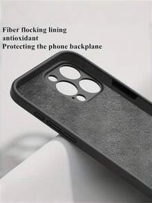 Shockproof Original Liquid Phone Case, Compatible With IPhone 17, 17Air, 17 Pro, 17 Pro Max, Phone Protection, Anti Drop Protection, Phone Case, Fashionable Case, High-Quality Construction, Flexible Case, Protective Case, Shockproof Case, Technology Enthusiasts, Smartphone Users - Black - View 4