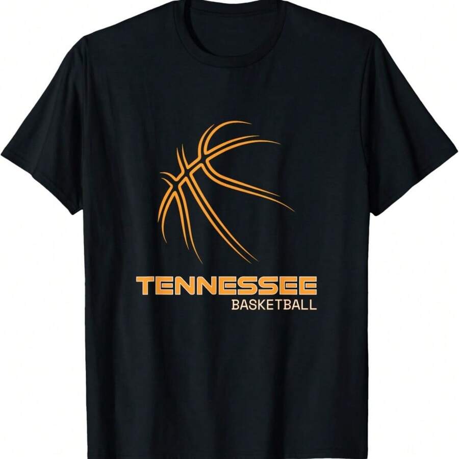 The Volunteer State Sports Fan Tennessee Basketball Hoops T-Shirt - Black - View 1