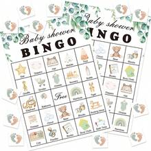 Bộ trò chơi Bingo 33 món cho tiệc mừng em bé, dành cho 24 người chơi, trò chơi tiết lộ giới tính em bé trung tính, bộ bài Bingo chủ đề bạch đàn đã được điền sẵn, trò chơi quà tặng cho tiệc mừng em bé. - màu xanh lá - Xem 1