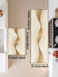 1pc Modern High-End Style Running Carpet Kitchen Mat, Luxury Gold Wave Long Kitchen Floor Mat Suitable For Bathroom, Kitchen, Outdoor, Indoor, Hallway, Bedroom, Living Room, Machine Washable - Multicolor - View 13