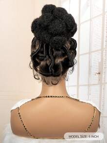 Bantu Knotless Braided Wigs Synthetic Full Lace Wig Lace Box Braided Wig Buns Wig Full Lace Braids Wig African Braiding Hair Wig For Women - Black - View 4