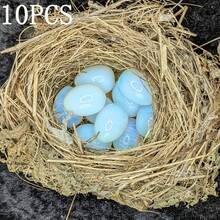 5/10/20 件天然宝石蛋形石套装 – 黑色、绿色东陵玉、黄色翡翠、蓝点、乳白色迷你水晶 – 疗愈、便携宝石和冥想礼品 - 彩色 - 查看 14