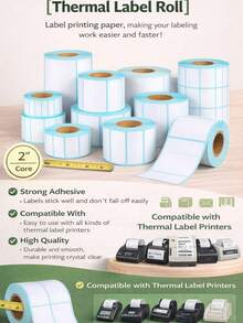 Direct Thermal Labels, Perforated Barcode Address Labels, Compatible With Rollo & Zebra Desktop Printers - Rectangle - View 8