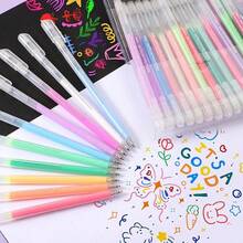 MIKITOOL 48pcs 24 Gel Pens + 24 Refill Pieces Gel Pens, Glitter Colors For Halloween And Christmas Crafts, School And Office Supplies, Back To School - 48 PCS 24-color Pens + 24 Refills - View 6