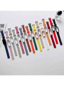 SMART WATCH MX Correa Sport Suave Para Xiaom Mi Band 7/6/5/4/3 - Naranja - Ver 4