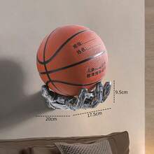 1 pieza Organizador de decoración de mano mecánica, soporte en forma de mano de robot de resina para baloncesto y fútbol, decoración creativa de escritorio para almacenamiento de pelotas deportivas, decoración del hogar - Talla única - Ver 7