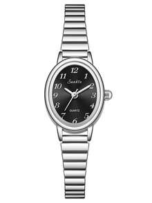 LIGE 时尚女士石英表，不锈钢表带，防水，适合日常佩戴，精致小巧的表盘，可调节表带 - 銀色 - 查看 14