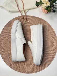 Hospital Shoes, Women's Slip-On Casual Sneakers With Zipper, Comfortable, Immediate Shipping - Bệnh viện Trắng - Xem 2