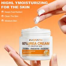 60% Urea Cream + 2% Salicylic Acid, Enriched With Vitamin E, Aloe Vera And Shea Butter, Quickly Absorbed Without Greasiness, Promotes Exfoliation And Repairs Skin Barrier, Concentrated Formula To Treat Cracked Heels And Calluses, Specially Formulated For Hand And Foot Care, Effectively Moisturizes Skin And Maintains Hydration - 100g (EV121003) - Fragrance-free - View 5