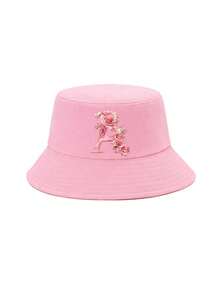 1 buah Topi Ember Anak Perempuan Warna Pink Elegan dengan Motif Huruf Bunga Mawar, 26 Pilihan Huruf, Manis & Chic, Bergaya, Ringan, dan Melindungi dari Matahari, Cocok untuk Pemakaian Sehari-hari, Aktivitas Luar Ruangan, Sekolah, dan Hadiah - Berwarna merah muda - View 45