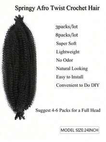 Tóc nối xoăn xù kiểu Afro Ombre T1B/30/27, tóc bện xoắn Marley đã được tách sẵn, tóc giả kiểu Faux Locs móc sợi dành cho nữ. - Nhiều màu - Xem 36