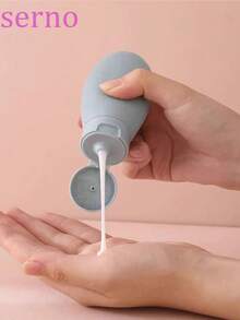 北欧风旅行瓶套装，包含洗发水、沐浴露、化妆品、护手霜和硅胶空瓶 - 彩色 - 查看 4