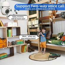 1pc/2pcs 1080P HD Smart PTZ Security Camera, Supports Wireless WiFi, Night Vision, Motion Detection Alarm, Smart Tracking, APP Voice Control, Wall-Mounted Indoor Home Monitoring System [Fashionable Design, High-Quality Video, Remote Inspection, Modern Appearance, USB Powered, Indoor Monitoring, Compact & Portable, Reliable & Secure, Essential Monitoring Device For Home & Office] - White - View 4