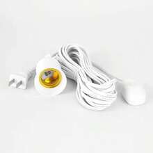 Bases de lámpara universales de 2.5m con interruptor, adaptador de enchufe de bombilla Led, soporte de lámpara de tornillo E27, accesorios, herramientas, suspensión de dos enchufes - 1 PZA - Ver 1
