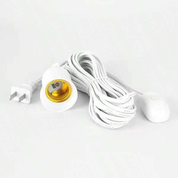 Bases de lámpara universales de 2.5m con interruptor, adaptador de enchufe de bombilla Led, soporte de lámpara de tornillo E27, accesorios, herramientas, suspensión de dos enchufes