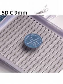 每盒800片，20排，超大容量托盘，蓬松3D/4D/5D/6D/8D/10D/2D俄式浓密预制睫毛簇，超快速嫁接，纤细纤长根部，进口韩国PBT纤维，超黑超柔软，C/D卷度，8-15mm预制睫毛簇，专业级 - C - 查看 24