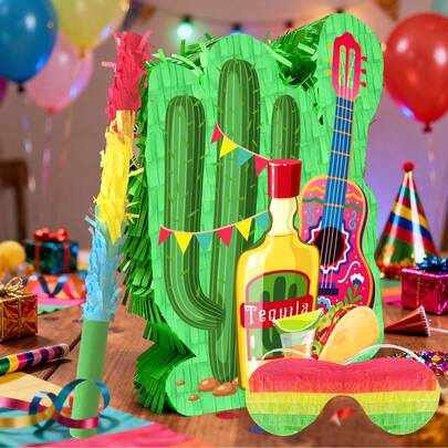 Cactus Piñata For Cinco De Mayo, Mexican Party Decorations, And Fiesta – Fun Hanging Piñata,For Mexican Theme Decoration