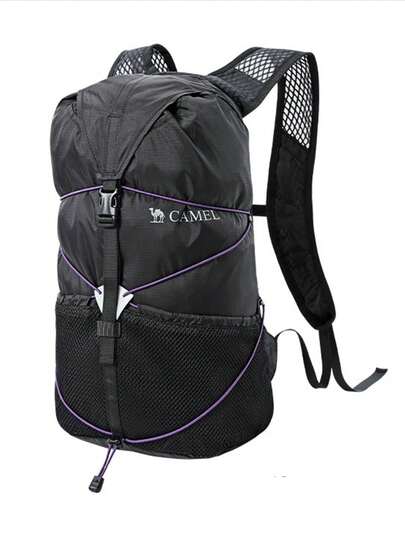 CAMEL CROWN Bolsa de viaje plegable de gran capacidad, mochila para viajes de corta distancia, bolsa de almacenamiento para fitness