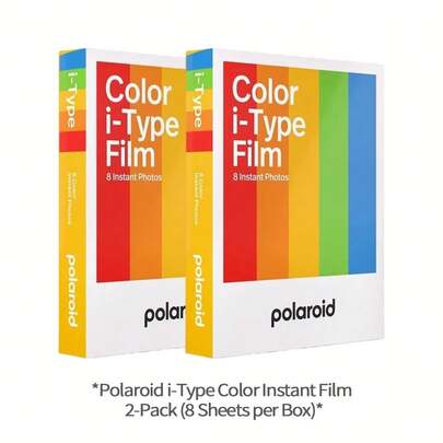 Polaroid กระดาษภาพถ่ายสร้างสรรค์สไตล์ย้อนยุค i-Type: ให้ความรู้สึกผ่อนคลายและคลาสสิกอย่างมั่นคง กระดาษภาพถ่าย i-Type สี (แพ็คคู่) (กรอบสีขาว)