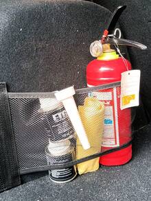 1pc Car Trunk Storage Net With Hook And Loop, Can Secure And Organize Miscellaneous Items - Black - View 7