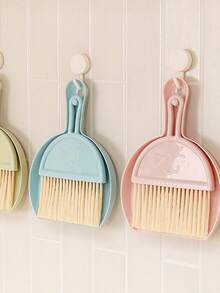 一套笑脸桌面清洁套装，包括键盘刷、小簸箕、宠物扫帚、床上用品扫帚、垃圾铲 - A - 查看 6