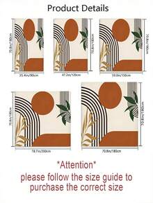 1. Bohemian Style Medieval Shower Curtain Set, Includes Toilet Seat Cover And Non-Slip Mat, Abstract Geometric Pattern 4-Piece Set\N2. Modern Minimalist Shower Curtain Set With 12 Hooks, Suitable For Bathroom - A - View 4