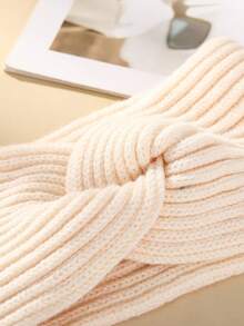 1pc Women's Winter Warm Headband Knitted Ear Muffs Fashion Criss Cross Knotted Ear Warmers - Multicolor - View 5