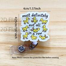 1 pezzo Porta-badge retrattile con design carino a cartone animato, porta-badge per insegnanti, infermieri, ospedali, uffici - A - Visualizzare 11