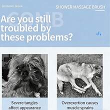 Silicone Pet Bath Brush, Dog Massage Brush, Pet Grooming Brush, Pet Cleaning Brush, Bathing Tool - Multicolor - View 6