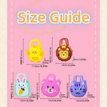 3-8岁儿童DIY动物缝纫工艺套装 - 塑料针，创意手工礼物，适合圣诞节、生日派对、万圣节 - 一套(5款手提包套裝) - 查看 9