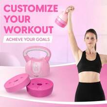 Yes4All - Juego de pesas rusas y pesas rusas ajustables con revestimiento de neopreno pesas de mano para gimna en casa y pesas para entrenamiento - Rosa - Ver 8