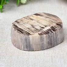 1 pièce Tranche de bois pétrifié de style bohème Forme irrégulière de pierre pour la décoration de la maison, idéale pour le sous-verre de bureau de salle de café, décoration thématique végétale de collection, parfaite pour Noël, Halloween, Pâques, Thanksgiving - Tabac - Voir 18
