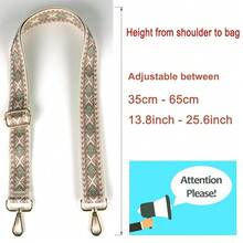 Correas de repuesto ajustables para bolsos, correa para el hombro de guitarra, correas cruzadas para bolsos de mujer - Ancho 3.8cm - Boho-beige (herrajes dorados) - Ver 6