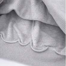 Men's Crew Neck Fleece Sweatshirt, Thick Winter Coat, Cotton - Heather Gray - Xem 9