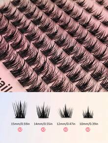Rikuaild 96pcs Eyelash Cluster, DIY Eyelash Extension, Cluster False Eyelashes, Thin Individual Fake Lashes, D-Curl Voluminous 10-15mm Fluffy Eyelash Cluster, Ultra-Lightweight - D - View 4