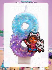 MASSDI Numeric Birthday Candles, Cake Party Decorations, Birthday Candles, Numeric Festival Cake Party Glitter Cake Decorations, Handmade Candles For 1st Anniversary Celebration - Multicolor - View 8