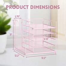 5-Tier Desk Organizer With File Holder, Letter Tray Paper Organizer - P - View 2
