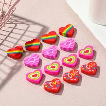 200/100/50pcs Love Eraser | Valentine's Day Eraser, 7 Styles Of Heart-Shaped, Synthetic Rubber Material, Pencil Eraser, Suitable For Classrooms, Valentine's Day Party Gifts, Family Learning Rewards - Love Donation - View 7