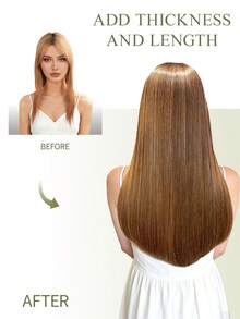 DNE HAIR 10件組 100%人髮無縫隱形接髮片，14-22英吋長，#6淺棕色直髮，絲滑柔順質感，髮尾豐厚，適合細髮，適用於日常使用與沙龍使用，適合所有女性與女孩 - S6 - 查看 2